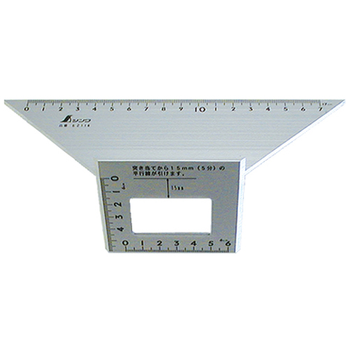 シンワ・台形止型定規アルミ・62114