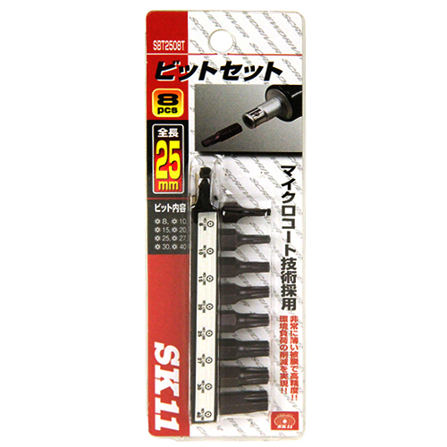 ＳＫ１１・２５ｍｍビット-８本組・ＳＢＴ２５０８Ｔ